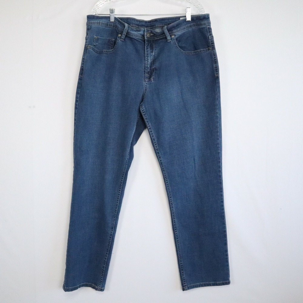 Buffalo David Bitton Jeans Mens 38x32 Jackson-X Straight Stretch Flex Denim Blue